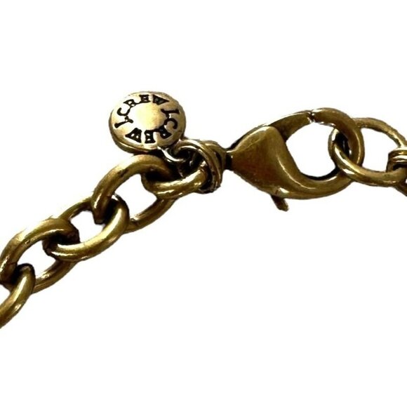 J Crew Tortoise Lucite and Rhinestone Chunky Gold Tone Statement Necklace - Picture 4 of 4